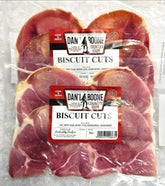 Dan'l Boone front packaging showing shelf-stable 6-ounce biscuit cuts and convenience