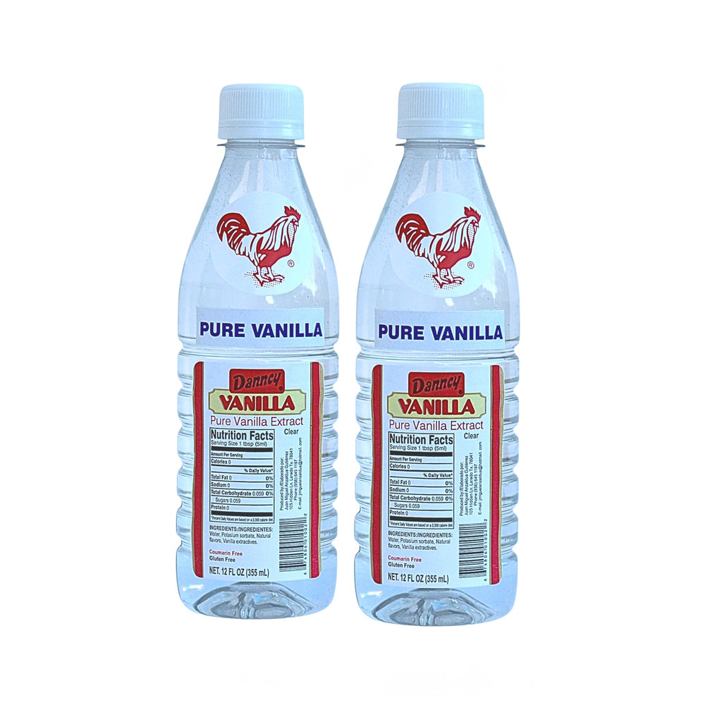 Danncy bottle front packaging showing clear vanilla and brand, enhances baking aesthetics