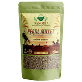 Danodia Foods front pack showing 2 lb bajra and clear labeling benefit pantry-ready