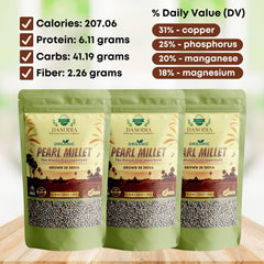 Danodia Foods close-up of pearl millet kernels showing texture and whole-grain quality