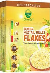 Danodia Foods front packaging showing 450g foxtail millet flakes, pantry-ready convenience