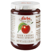 D’arbo jar front view showing label and rich sour cherry color and premium quality