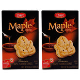 Dare maple leaf cookies front packaging showing product and easy storage benefit