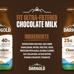 Darigold FIT close-up of creamy chocolate texture emphasizing richness