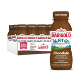 Darigold FIT front packaging showing 8oz bottle and chocolate label benefits