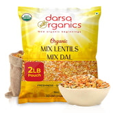Darsa Organics front packaging showing 2lb pouch and benefits