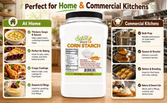 DASHER'S SPICE & BEANS scoop measuring cornstarch for accurate portioning benefit