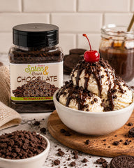 Dasher's crumbles on ice cream for added crunchy flavor