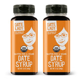 Date Lady front packaging showing two 12 oz bottles and branding benefit convenience