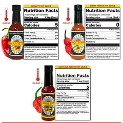 Dave's Gourmet Original Insanity bottle close-up showing label and concentrated flavor punch