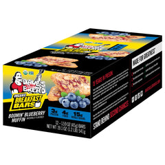 Dave's Killer Bread single unwrapped bar displaying oats and blueberry pieces for portable nutrition