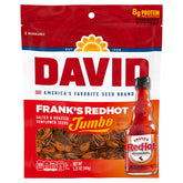 David front packaging showing Frank's RedHot flavor and portioned convenience