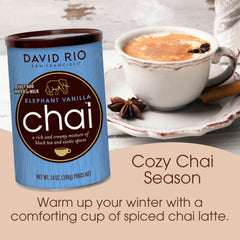 David Rio iced chai latte over ice showing refreshing cold-beverage enjoyment benefit