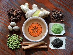David Rio prepared hot chai latte in a cup demonstrating rich creaminess