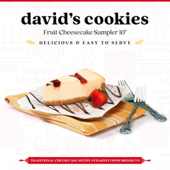 David's Cookies strawberry slice close-up highlighting creamy texture and bright fruit