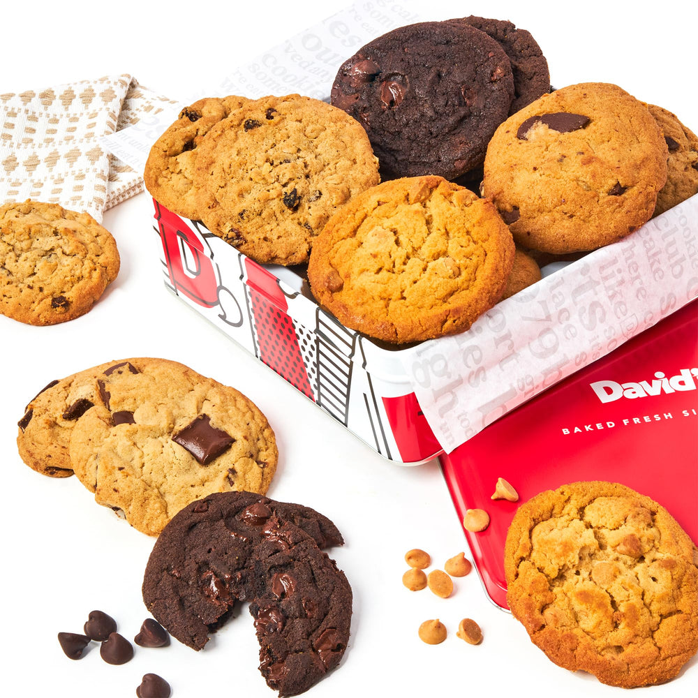 David's Cookies front packaging showcasing gift-ready presentation and quality