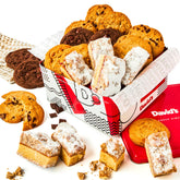 David's Cookies tin front view showing gift-ready packaging and variety benefit