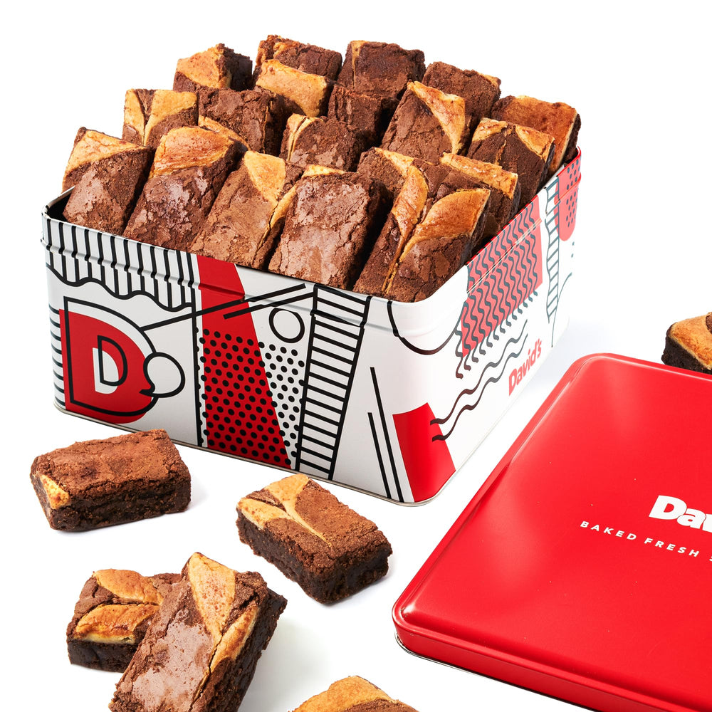 David's COOKIES front tin showcasing gift-ready presentation and premium appeal