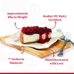 David's Cookies close-up of a cheesecake slice revealing creamy texture and appetizing appeal