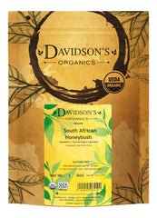 Davidson's front bag shot showing 16-ounce Honeybush packaging and clarity