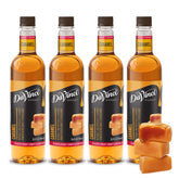 DaVinci Gourmet bottle front packaging showing caramel syrup and volume benefit