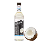 DaVinci Gourmet front bottle view showing sugar-free coconut syrup branding and convenient size