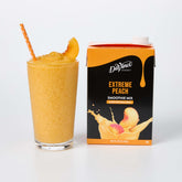 DaVinci Gourmet front label showing peach mix and clear branding, easy identification