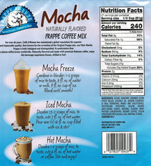 DaVinci Gourmet blended mocha in glass with whipped cream illustrating creamy texture