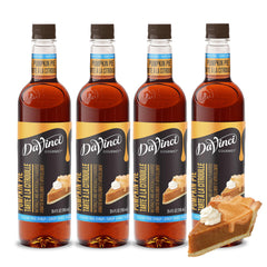 DaVinci Gourmet bottle front view showing pumpkin pie syrup branding and seasonal appeal