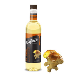 DaVinci Gourmet front bottle view showing spicy ginger syrup and professional packaging benefit
