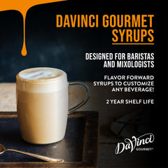 DaVinci Gourmet label detail highlighting ingredients and Kosher-Pareve certification benefit