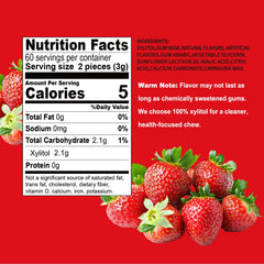 DC24 DAILY CARE close-up of gum texture and strawberry color for appealing taste