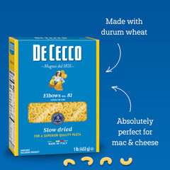 De Cecco portion shown next to hand for pack size clarity