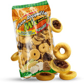 De Mi Pais front packaging showing rosquilla mix and authentic branding, ideal for gifting