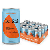 De Soi front can showing branding and sparkling mocktail appeal