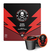 Death Wish Coffee front packaging showing organic label and bold branding for confident purchase