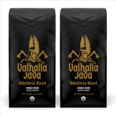 Death Wish Coffee front packaging showing organic label and bold branding for rich flavor