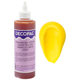 DecoPac front label showing lemon yellow gel and brand for quick identification