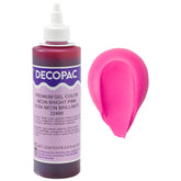DecoPac neon bright pink front packaging showing bottle and label benefits