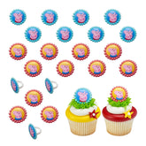 DecoPac Peppa Pig front packaging showing 24-ring set and colorful characters