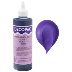 DecoPac purple front packaging showing 8 oz bottle and label benefits