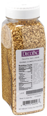 DecoPac front packaging showing 19.5 oz jar and attractive confetti benefit