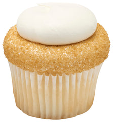 DecoPac sprinkled cupcake with gold sanding sugar adding festive shine