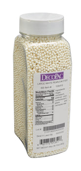 DecoPac handheld shaker front view showing 30 oz supply and elegant packaging