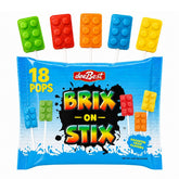 Dee Best front packaging showing 18-count brick-shaped lollipops and pack branding benefit