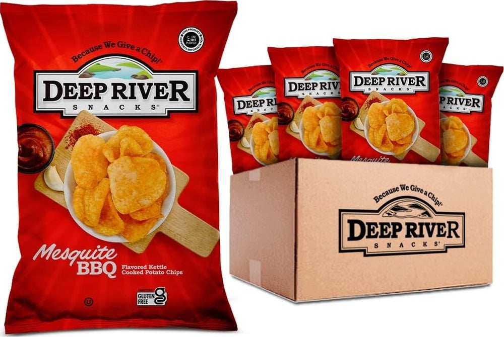 Deep River front packaging showing 2 oz bag and pack branding benefits portion control