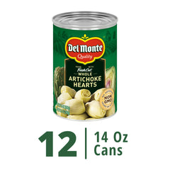 Del Monte open can of artichoke hearts ready to use for quick meals