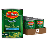 Del Monte Blue Lake front packaging showing brand and convenient 12-pack