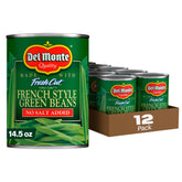 Del Monte front can showing Blue Lake French style green beans and convenience
