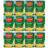 Del Monte front packaging displaying 12-pack and convenient pull-top cans for easy use
